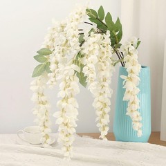 4pcs 47.2-inch Artificial Fake Wisteria Hanging Flower Garland Silk Flower Strin