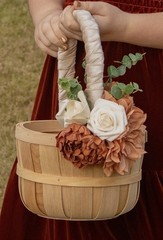 Lings Moments 8 Pc wedding bouquet set / Flower Girl Basket
