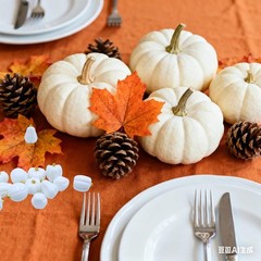 DoubleWood Mini Pumpkins for Crafts, 60Pcs Decorative Miniature White