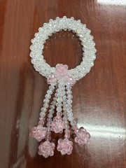 Crystal Pink And White Artificial Flowers Thai Wreath Beauty Home Decor