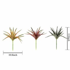 Orange Burgundy Green 12″ Aloe Faux Succulent Sprays Stems Wedding Centerpieces