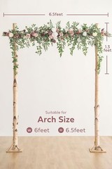 Ling’s Moment 6.5FT Backdrop Floral Garland, Spring Artificial Wedding Arch F…