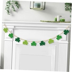 4.5 FT St.Patrick’s Day Shamrock Garland for Decorations, St.patrick.retro