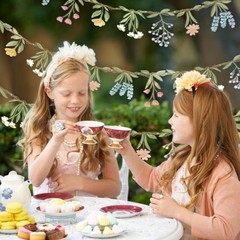 Cheerland Flower Banner Wildflower Garland Floral Green Pink Blue Yellow