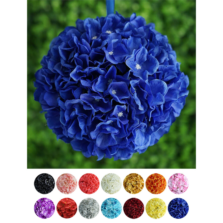 8 pcs 7″ Artificial Hydrangea Kissing Flower Ball Wedding Decorations Bouquets