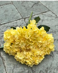 Large Size 5 Heads Artificial Flowers White Pink Hydrangea Silk DIY Wedding Brid