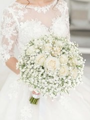 15 PCS Babys Breath Artificial Flowers Fake Babys Breath Flowers 15pcs White