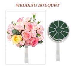 Wedding Bridal Floral Handle Cardboard Flower Bouquet Holder Stem