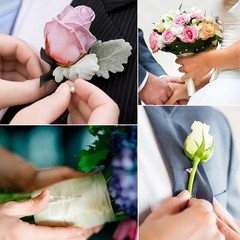 400 PCS Pearl & Diamond Boutonniere Pins – Wedding Corsage Accessories, 2 Inch