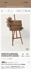 Ling’s Moment Wedding Decor Set, Russet Orange and Denim Blue