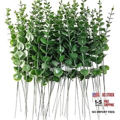 50PCS Artificial Eucalyptus Leaves Decor – Artificial Eucalyptus Stems