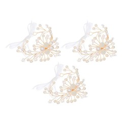 3 Pcs Bridal Wrist Flower Wedding Hand Flowers Beach Party Corsage