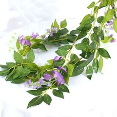 5 Pcs Wisteria Garland Artificial Flower Arch Floral Garland Decor Fake Purple