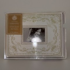 Vintage cloth cover Anna Griffin guestbook Romantic Wedding Classy