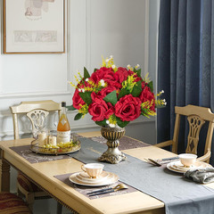 Flower Balls Arrangement Bouquet 10 PCS, 9.5-Inch Wedding Red Roses Centerpieces