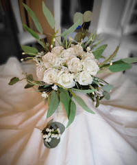 Wedding Bouquet and Boutenniere Bridal Flower Bouquet