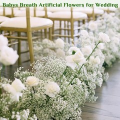 MARTINE MALL 72 Pcs Babys Breath Artificial Flowers, White Baby Breath Flower…