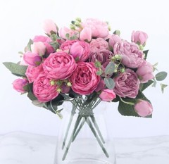 Artificial flowers romantic rose silicon real touch high quality bouquets