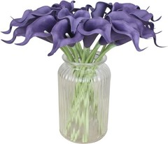 20pcs Calla Lily Bridal Wedding Bouquet Lataex Real Touch Artificial Flower H…