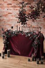 Ling’s Moment 2PCS Black Arch Flowers Artificial Floral Swags Centerpieces Bu…