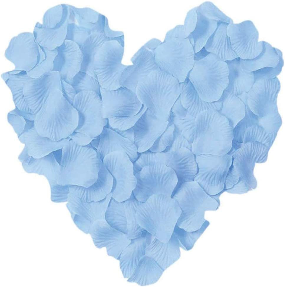 1000 Pieces Light Blue Artificial Silk Rose Petals Flower Decoration Wedding Par