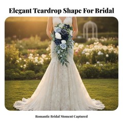 Wedding Bouquets for Bride Waterfall Artificial Roses Bunch Floral Holding