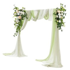 Artificial Wedding Arch Flower Kit Decorative Artificial Flowers With Drapes