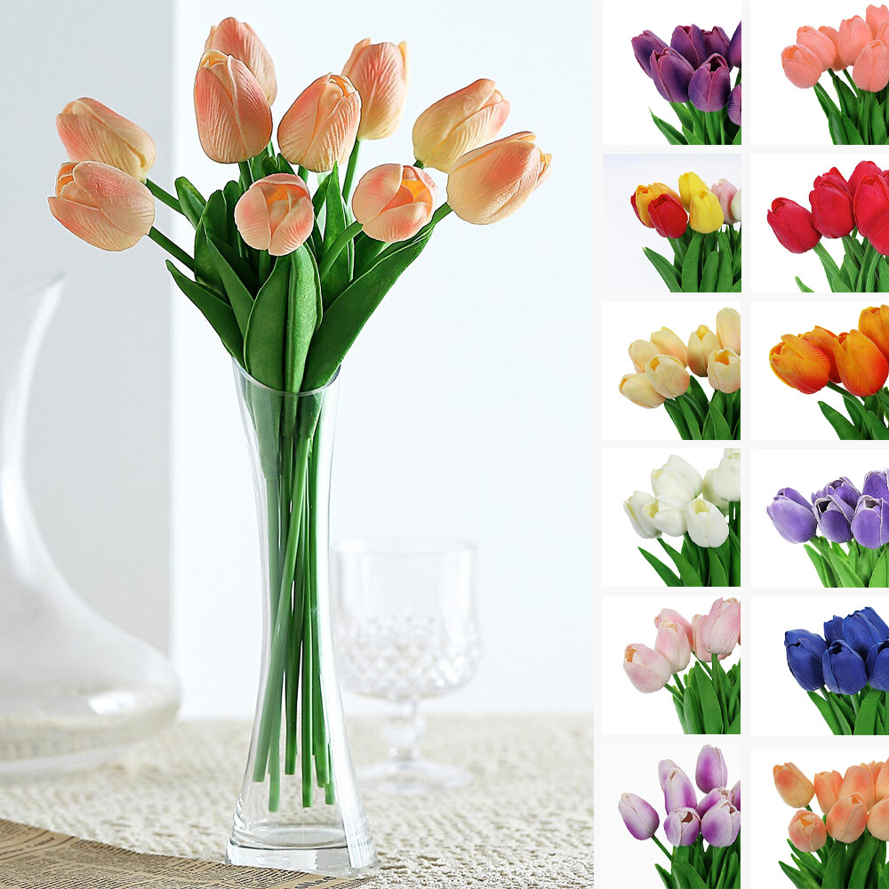 13-Inch Single Stem FOAM TULIPS FLOWERS Party Wedding Home Bouquets Centerpieces