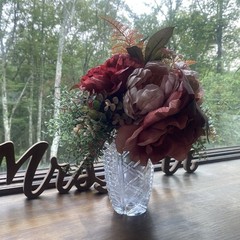 Bridal Wedding Bouquet Lovely Budget Handmade Faux Florals Dusty Rose Green