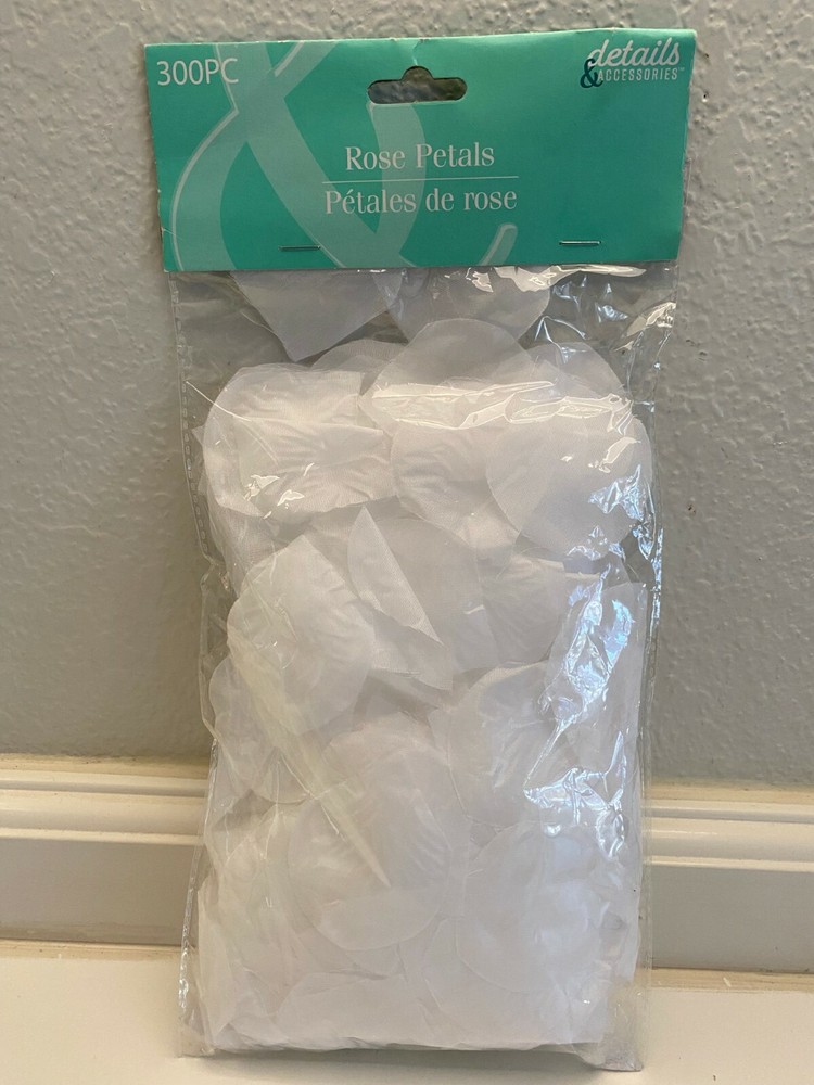 Details Accessories 300ct White Fabric Rose Petals Weddings Crafts Decorations