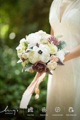 Ling’S Moment Dusty Rose Bridal Bouquet for Bride, Blush Pink Wedding Bouquets f