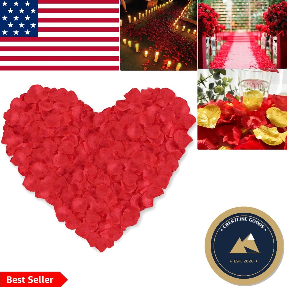 1000 Count Red Silk Rose Petals – Perfect for Weddings & Celebrations