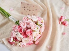 Ranunculus Artificial Flower Faux Silk Mini Peony Flowers Fake Peonies Pink