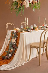 Flower Garland, 6FT Eucalyptus & Rose Terracotta & Orange 02 | Artificial Flo…
