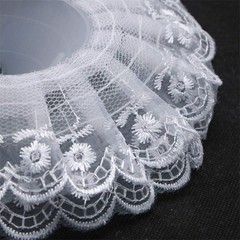 6Pcs Lace Bouquet Collar DIY Holder for Wedding Bridal Bouquets – White Lace Dec