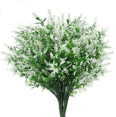 8Bundles Artificial Plants Flowers Fake Outdoor Plastic Faux UV Resistant Decor