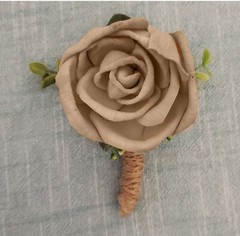 Peach & Terra Cotta Bridal Bouquet Sola Wood Cascading Eucalyptus Wedding Flower