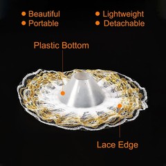 4Pcs Lace Bouquet Collar DIY Decoration Wedding Bridal Bouquet Holder Gold Tone