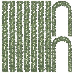 CQURE 45 piece Artificial Eucalyptus Garland 7ft Strips