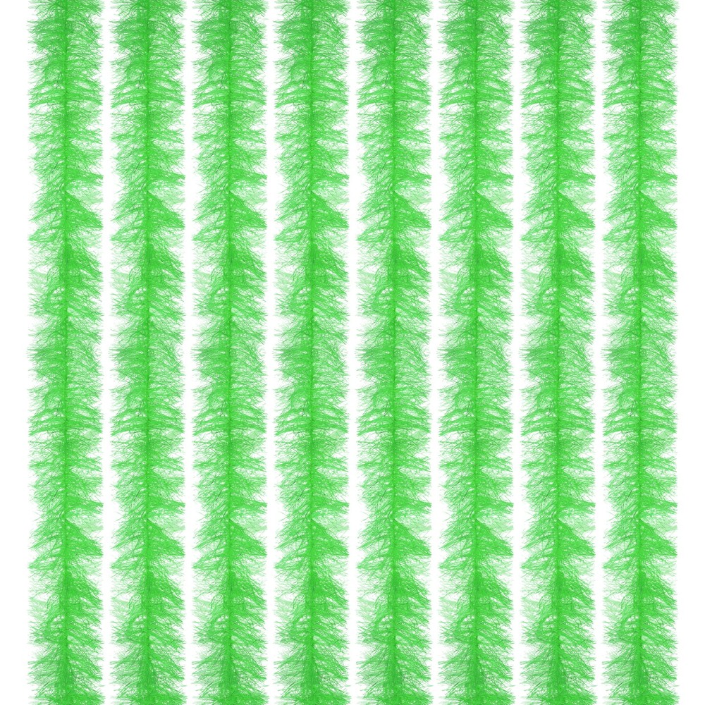 6.6Ft Feather Boa, 8 Pcs Artificial Fluffy Feather Boas, Fruit Green
