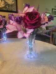 Flower Centerpieces for Tables Wedding-Purple shades, lilac, wisteria, lavender