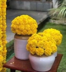 10 Pc Indian marigold Flower Garland Artificial Party Garland Wedding Decor