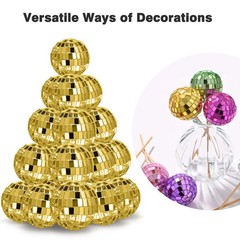 Yescom 20PCS 1.6″ Small Disco Ball Mirror Mini Hanging for Events Wedding Party