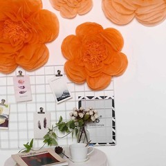 24 pcs 7″ 9″ 11″ wide Peonies Paper Tissue Flowers Wall Backdrop Decorations