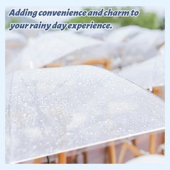 Elegant Clear Umbrella Set – 39.38″ Canopy, Lightweight & Perfect for Dating