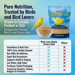 Alpiste 100% Non-Gmo Double Cleaned Canary Seed 5Lbs | Canary and Fi