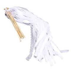 40pcs Lace Ribbon Wedding Wands With Bells Sparkling Stick For Party Celebration