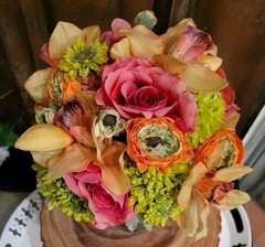 Professional Bridal Bridesmaids Bouquet Silk Colorful