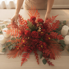 Flowers Artificial Flowers for Outdoors, Thicket Faux Arrangement