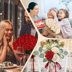 PCS Roses Velvet Realistic Artificial Flowers with Bendable Stems 48 Champagne